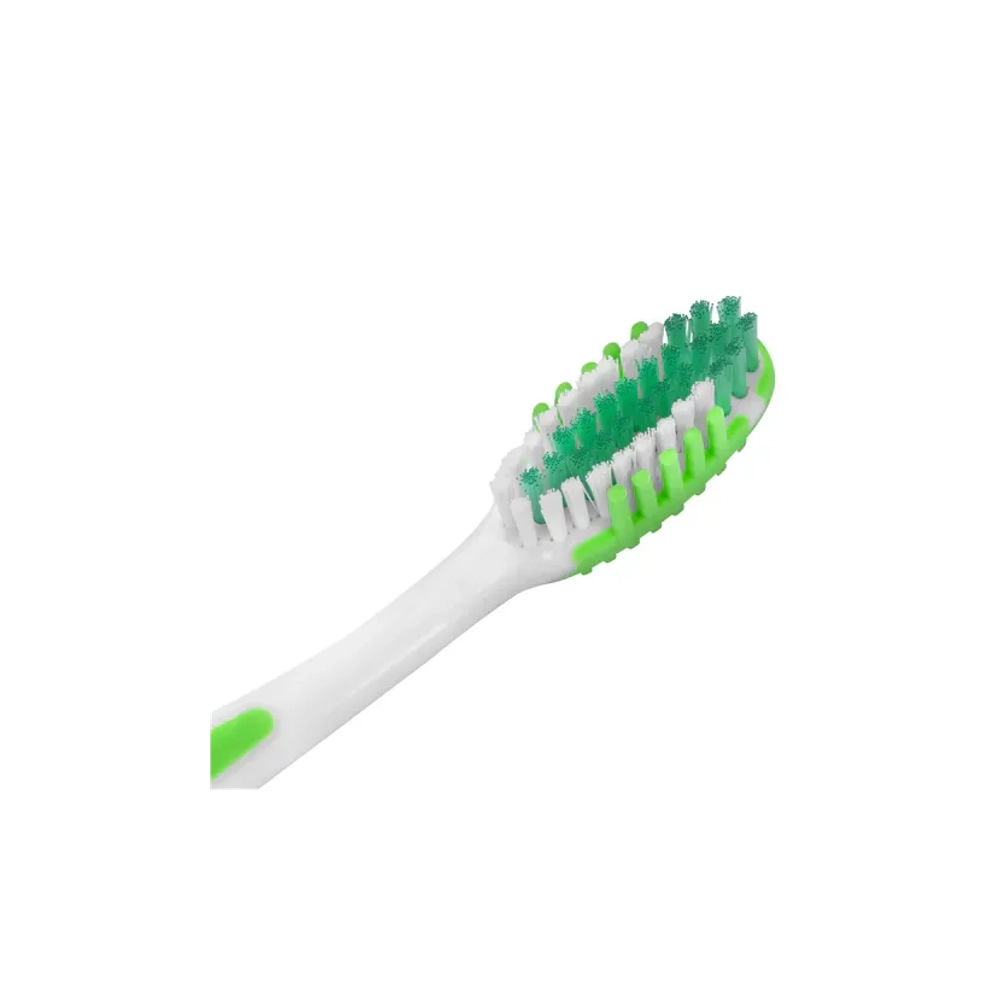 Зубная щетка средней жесткости MASSAGER с массажными щетинками (ассорти 4 цвета), LAIMA DENT, 609318