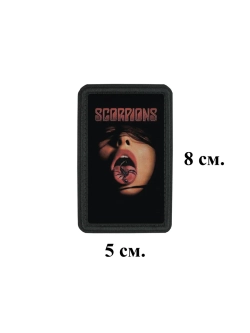 Шеврон Scorpions Скорпионс 8 см. на 5 см.dtf