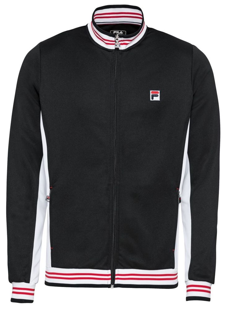Мужская теннисная кофта Fila Jacket "Ole" Functional M - black/white