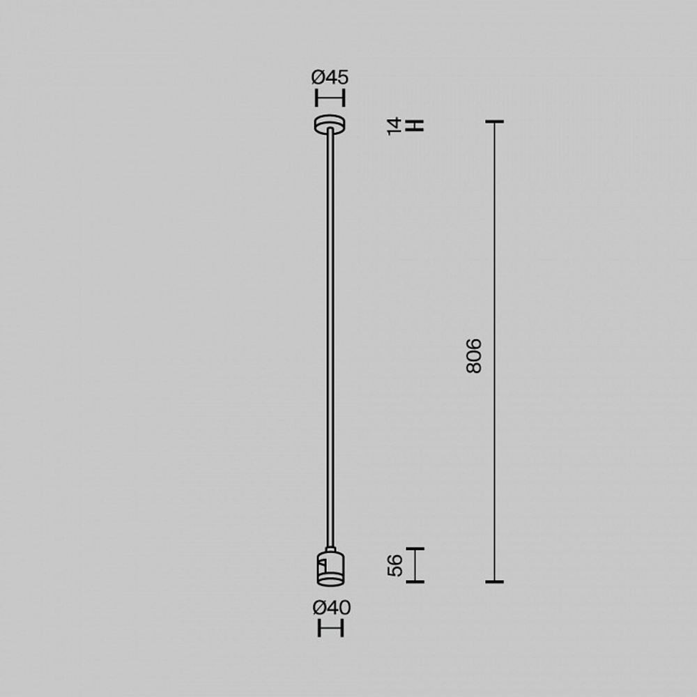 Основание на штанге Maytoni Accessories for tracks Flarity TRA159C-IPCL1-PT