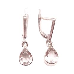 Серьги из Горного хрусталя, Серебро 925 проба