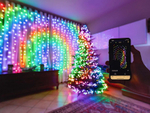 Гирлянда-штора Twinkly Curtain Multicolor + White 210 диодов RGB+W 1,5x2,1 м IP44 Transparent