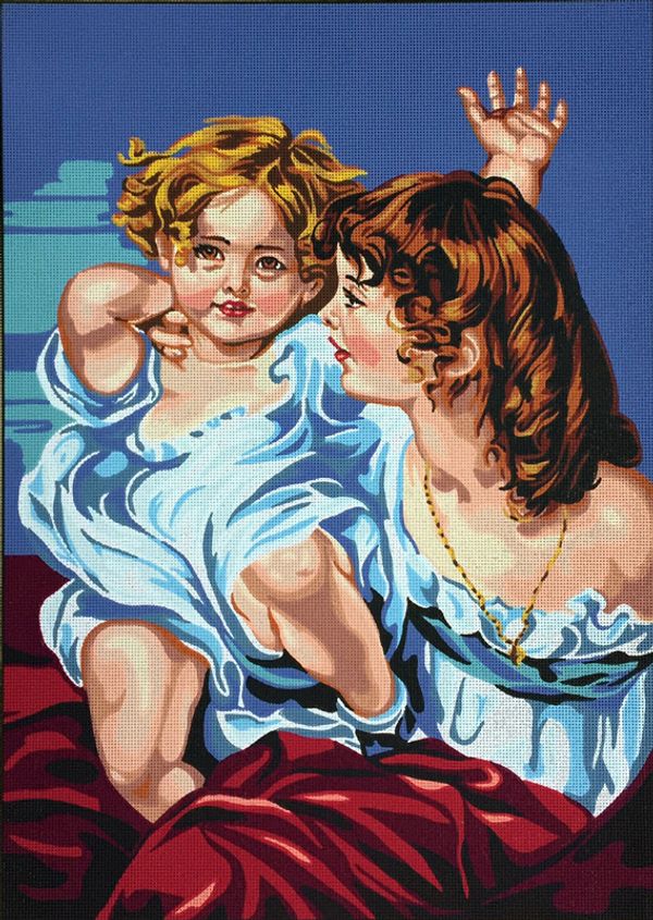 Рисунок для вышивания Soulos (канва жесткая), Мать с ребенком, 60х80 см