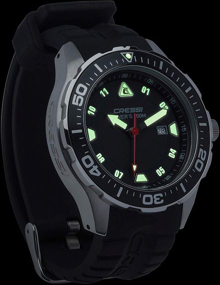 Подводные часы Cressi Manta Watch 100m сине-черные