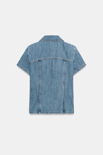 ДЖИНСОВАЯ РУБАШКА TRF НА МОЛНИИ — ZARA