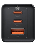 Сетевое зар. устр. Baseus GaN5 Pro Fast Charger 1USB+2C 65W CCGP120201 черное