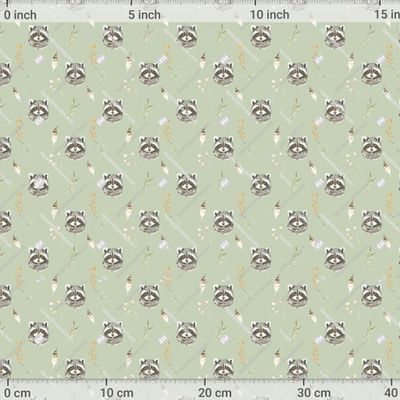 Енот милый, акварельный принт, лесные звери by CatherineWheelPatterns 857 DPI