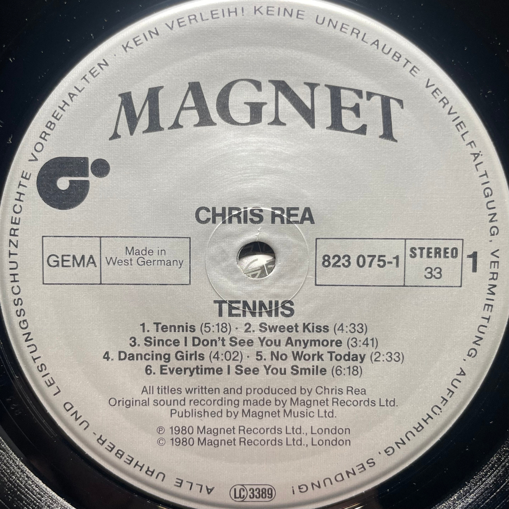 Chris Rea ‎– Tennis (Германия)