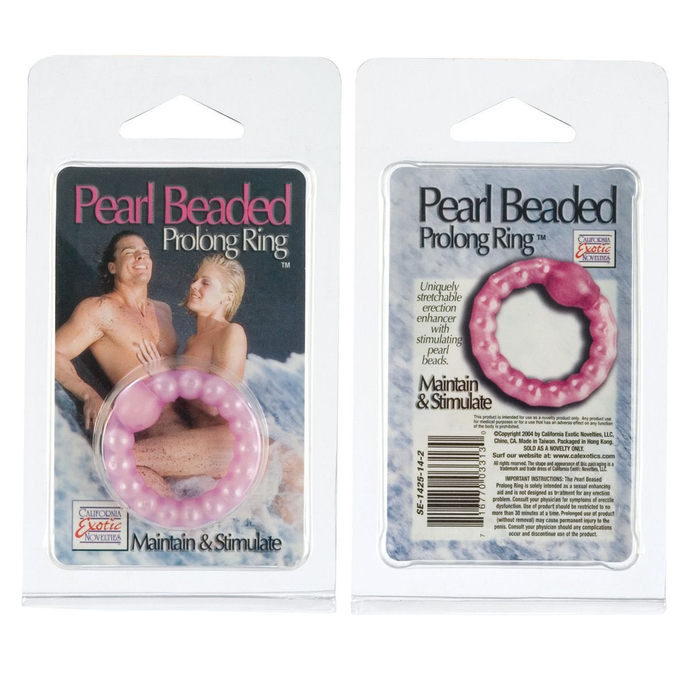 Фиолетовое эрекционное кольцо Pearl Beaded (Цвет: фиолетовый)