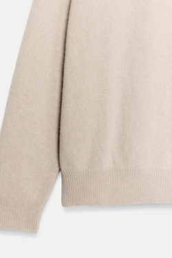 ZARA БАЗОВЫЙ ДЖЕМПЕР ИЗ ШЕРСТИ И КАШЕМИРА, ЦВЕТ ЛЬДА