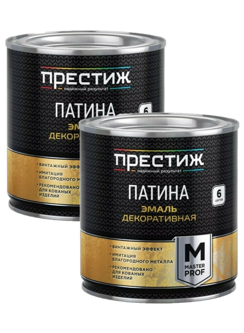 Набор Эмаль декоративная Патина натуральное золото 0,2 л 2шт