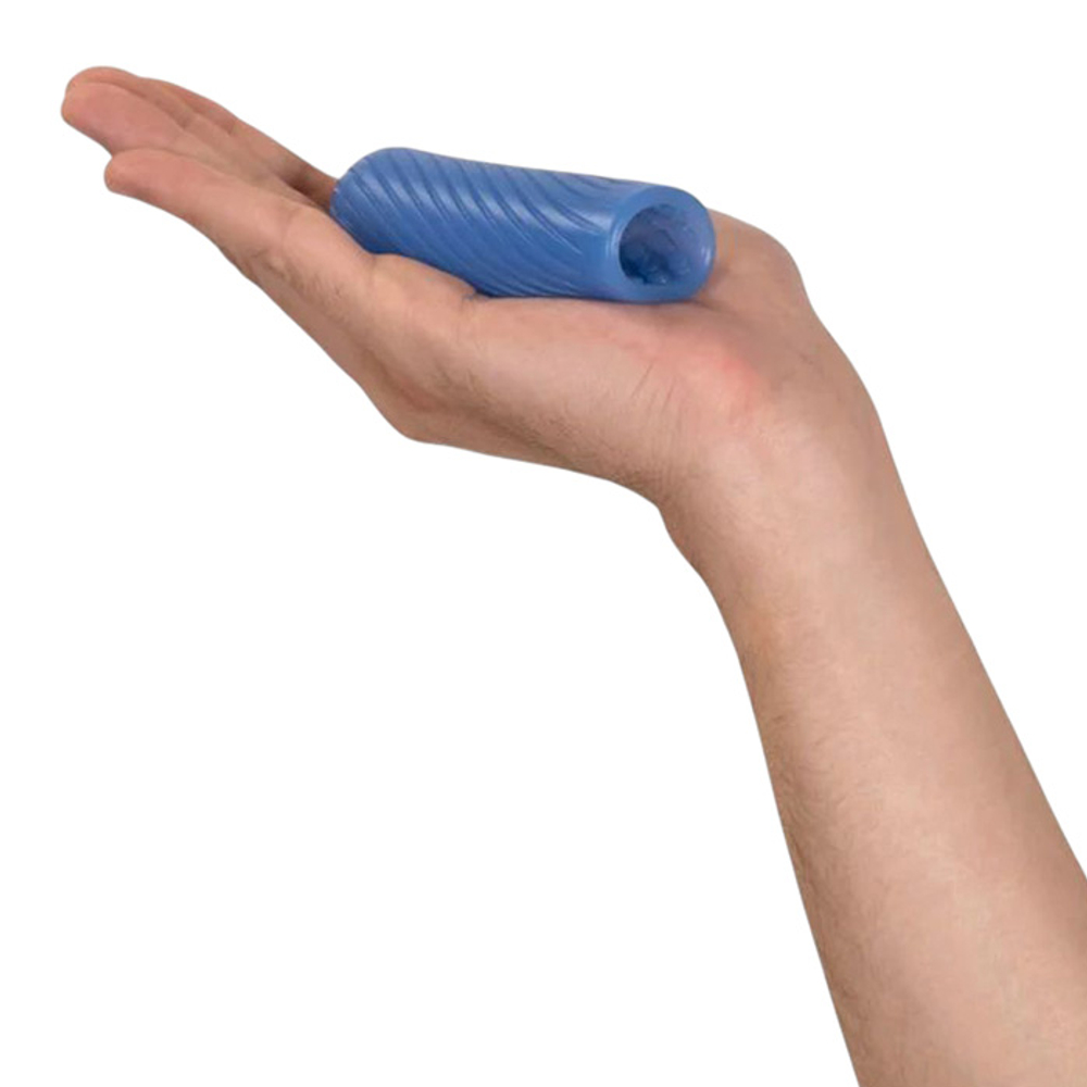 Синий двусторонний мастурбатор 10см ARCwave Ghost Reversible Pocket Manual Stroker CleanTech Silicone Male Masturbator Blue