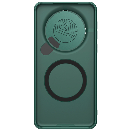 Чехол зеленого цвета (Deep Green) от Nillkin на Huawei Mate 60 Pro и 60 Pro+ с откидной защитной крышкой и поддержкой магнитной беспроводной зарядки, серия CamShield Prop Magnetic Case