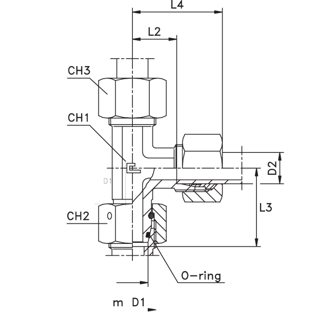 Соединение PNL DS12 20х1.5 (нерж.)