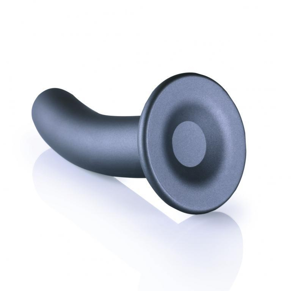 Серый фаллоимитатор Smooth G-Spot - 15 см. (Цвет: серый)