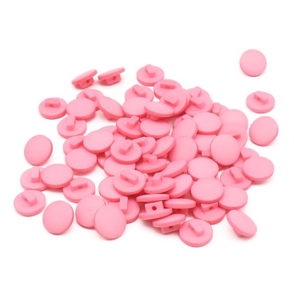 Пуговицы на ножке 18L=11 мм, пластик (Pink (розовый)), NE68, 72 шт