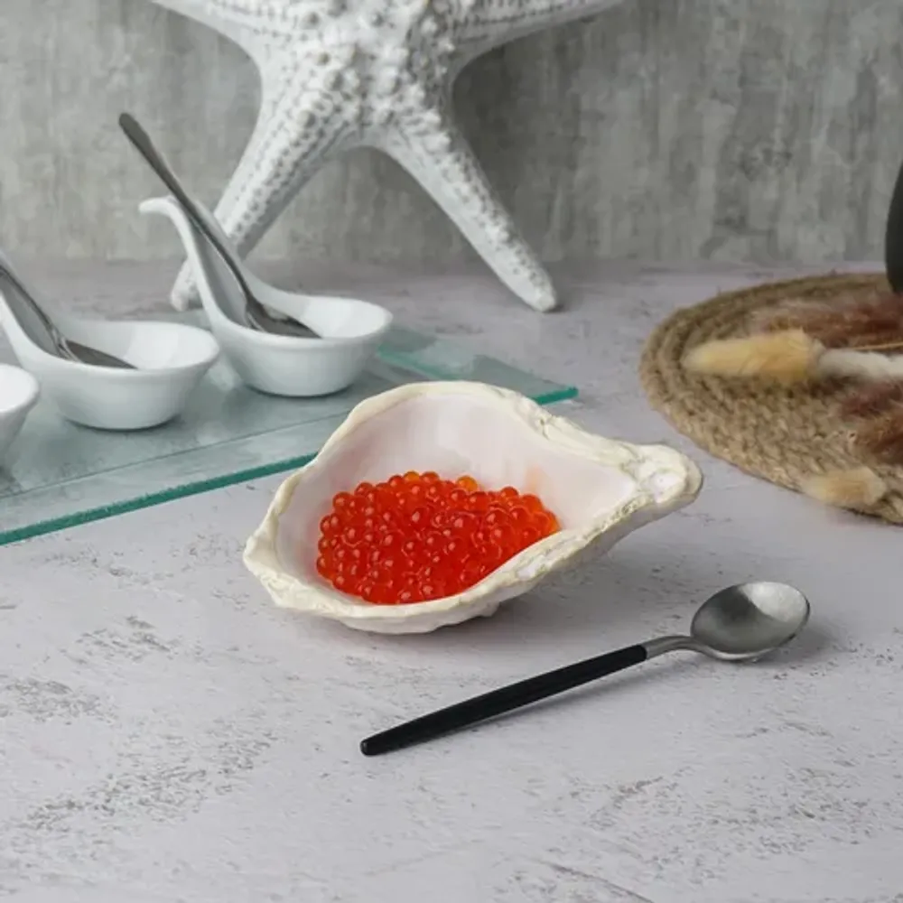 Блюдо для подачи 11,9*8,3 см h4,2 см 20 мл емкость для закусок Gray Shell Frutti di Mare P.L. [1]