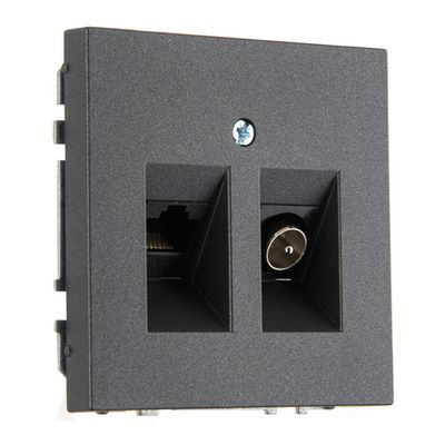 Розетка ТВ и интернет LAVERO SUPERIOR 1032301082 антрацит