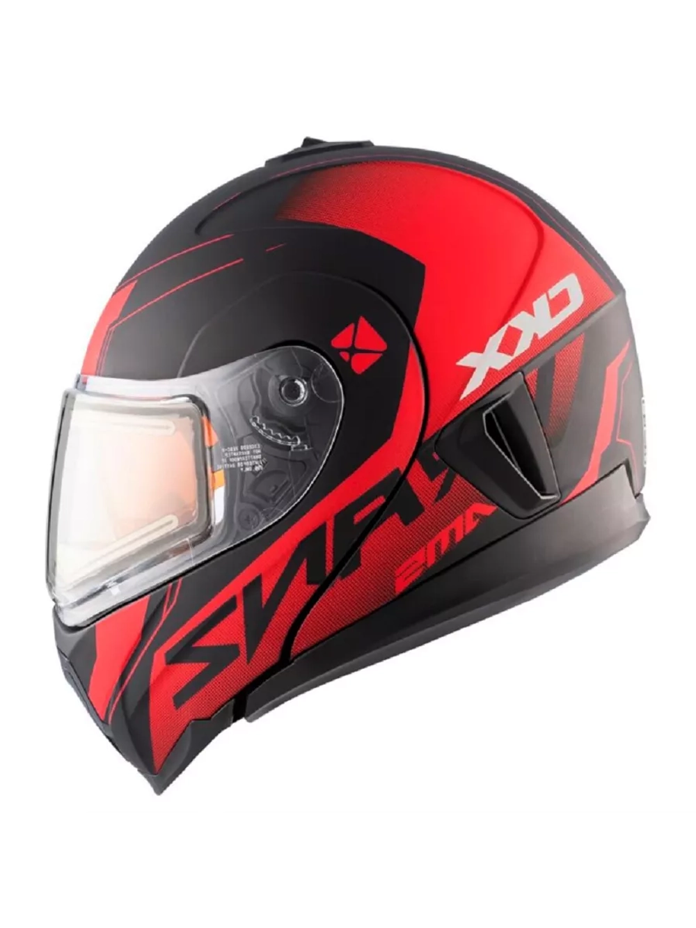 Шлем CKX TRANZ 1,5 Ams DL+EDL Caliber Matt red XS