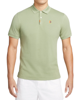 Мужское поло теннисное Nike Polo Dri-Fit Heritage Slim2 - oil green