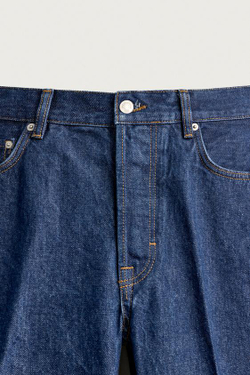ZARA X AARON LEVIN ДЖИНСЫ BOOTCUT СО СТРЕЛКАМИ, СИНИЙ