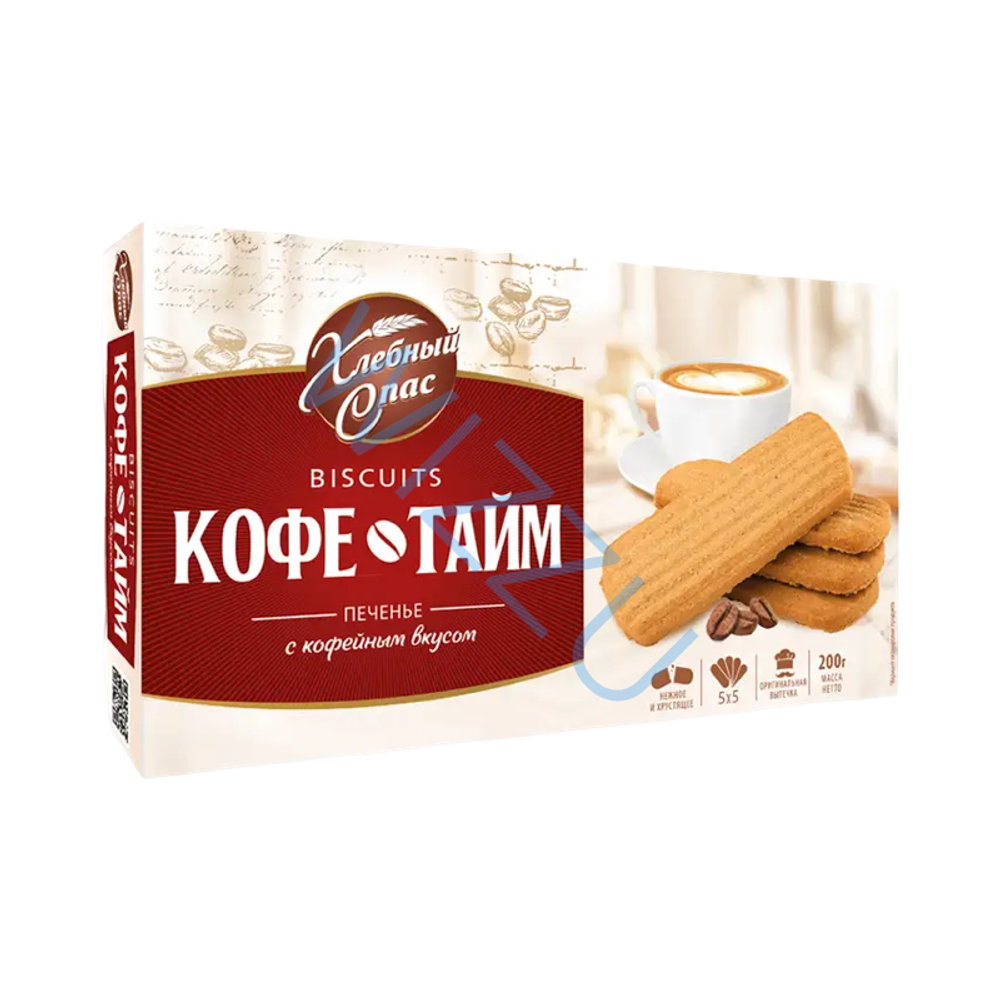 Печенье Хлебный Спас Cofee Time с кофейным вкусом 200г