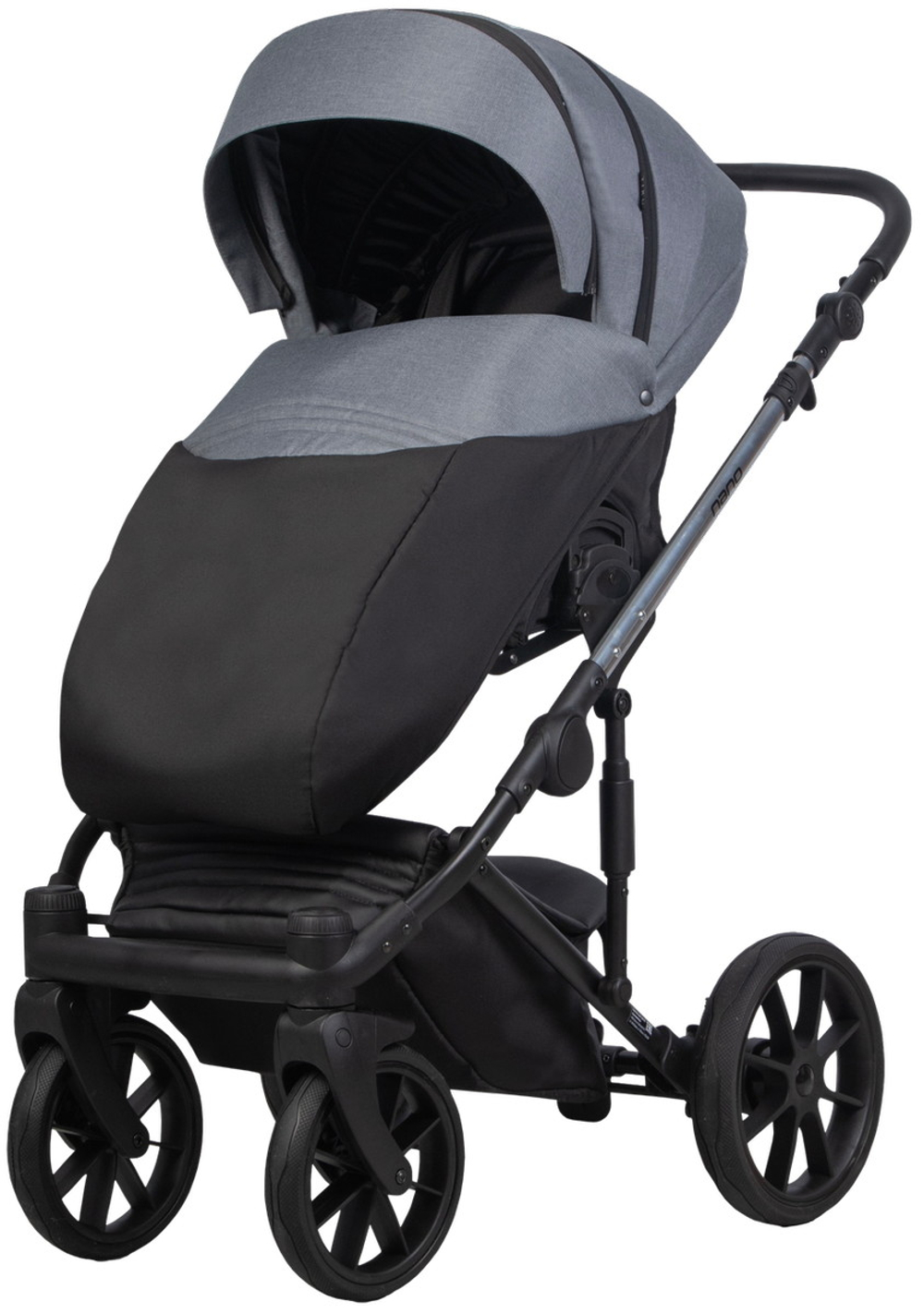 Детская коляска Riko Nano Thermo 3 в 1 с автокреслом Rant Cruise Grey 12 Graphite (графит)