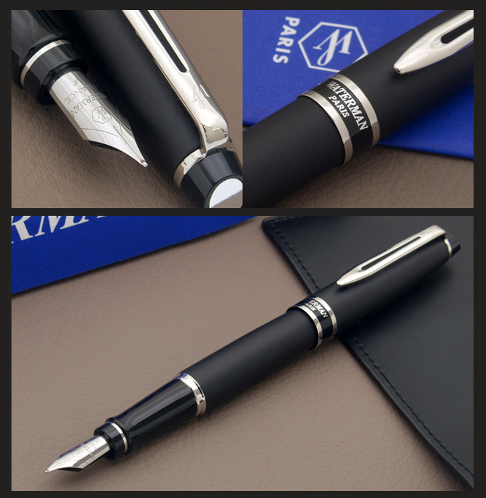 Перьевая ручка Waterman Expert 3, цвет: Matte Black CT, перо: F/M
