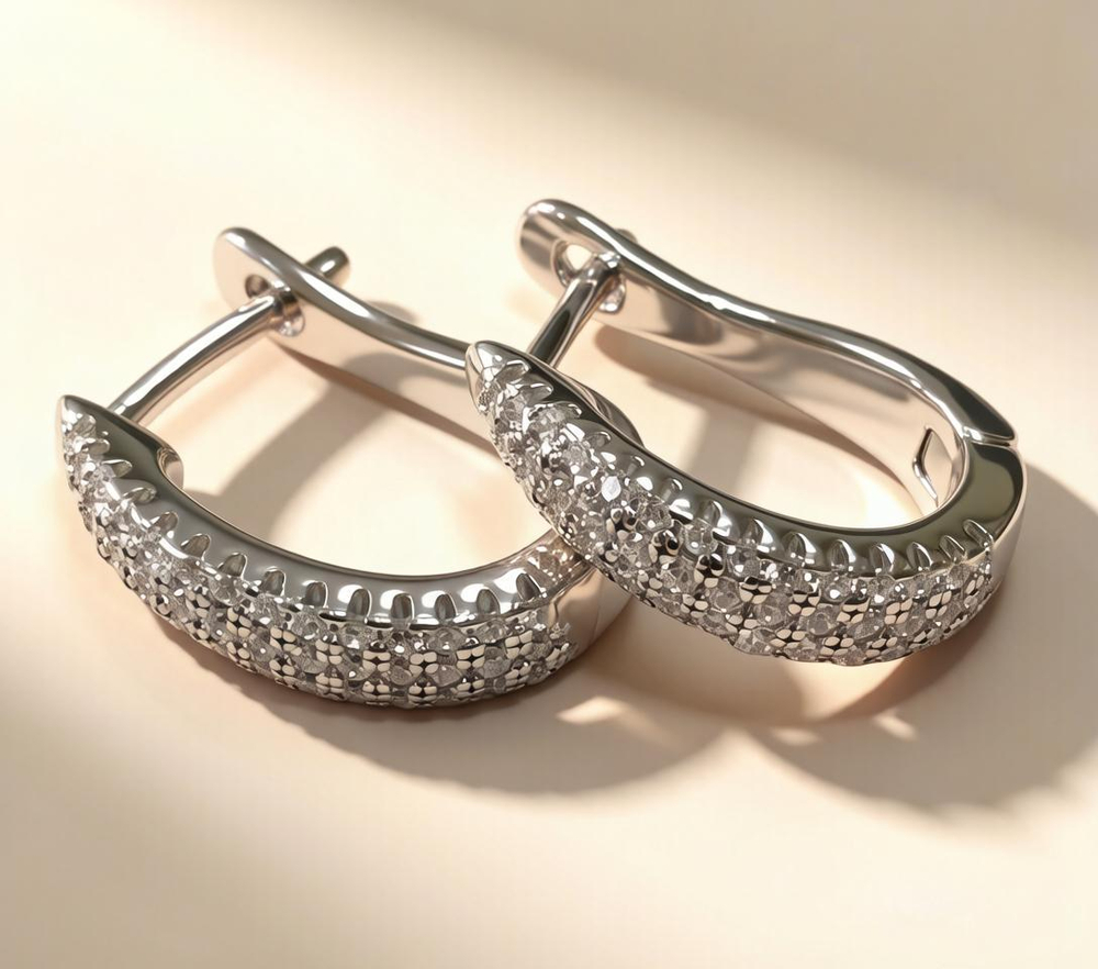 Ювелирные серьги из серебра 925 пробы