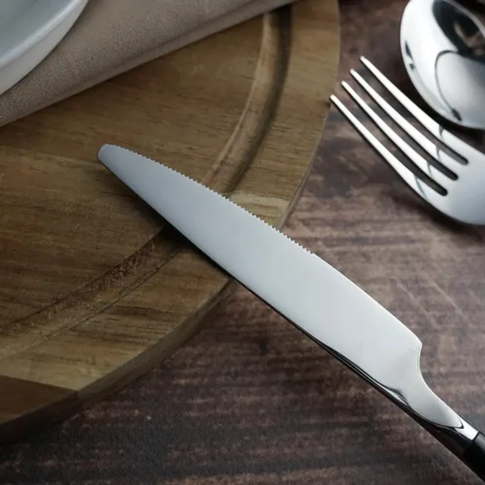 Нож столовый 22,2 см ручка черный пластик Grazia P.L. Proff Cuisine [12]