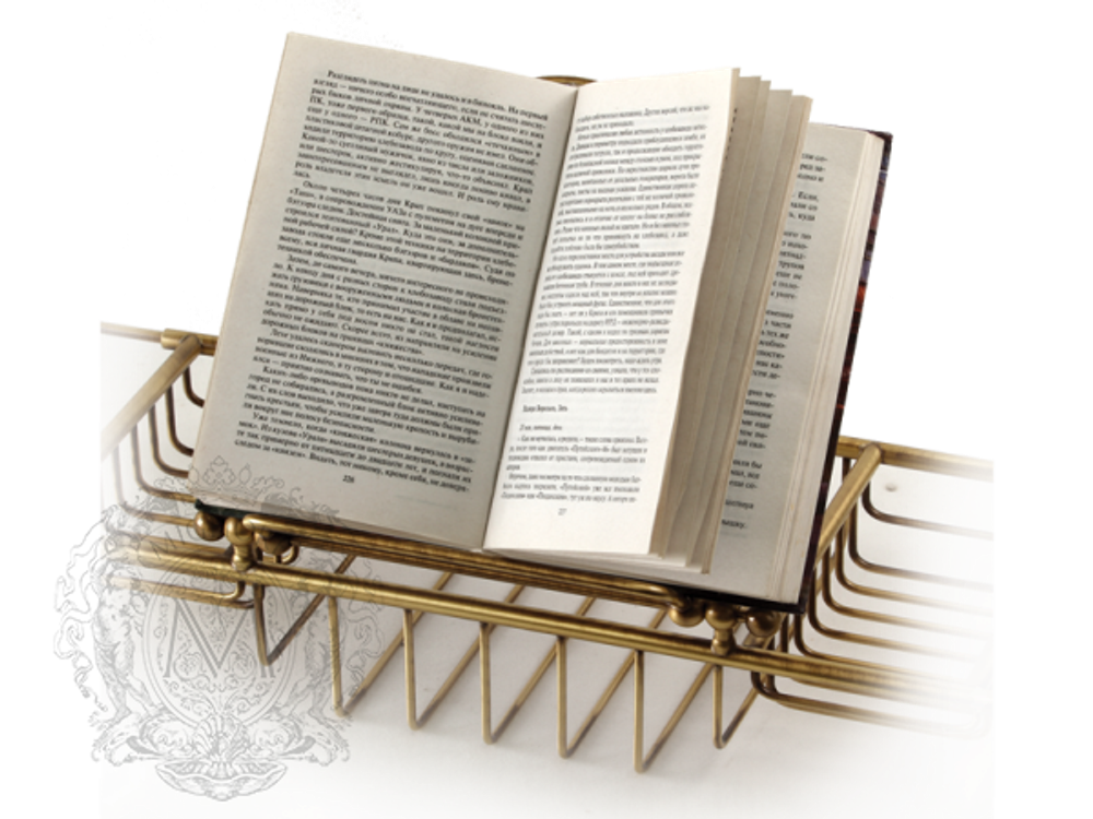 Полка-решетка на ванну с подставкой для книг Migliore Complementi H29,5xL66-105xP19 cm ML.COM-50.171