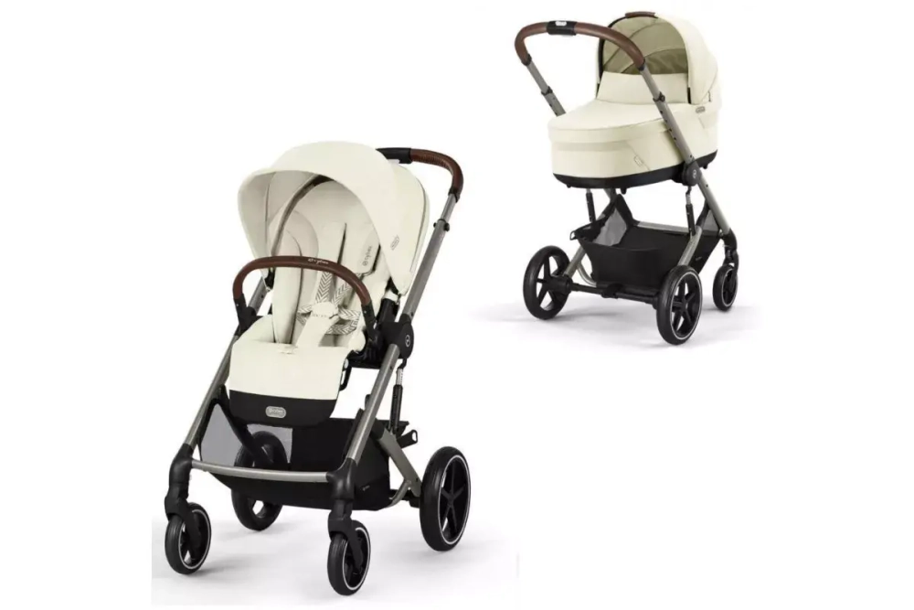 Коляска 2 в 1 Cybex Balios S Lux TPE 2025 (с дождевиками), Seashell Beige