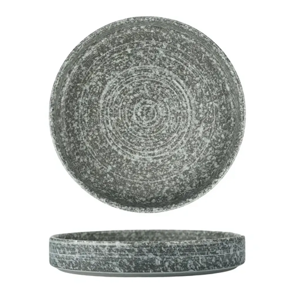 Тарелка с бортом d 14,3 см h2,5 см глазурь емкость для закусок Glossy Stone Untouched Taiga P.L. [1]