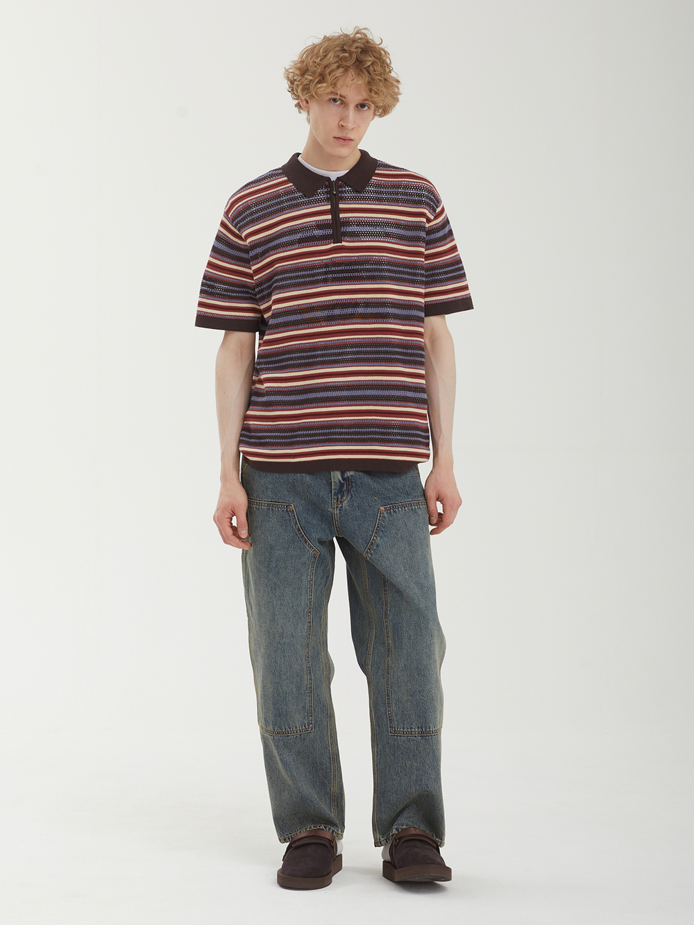 Мужское Поло Stripe S/s Knit