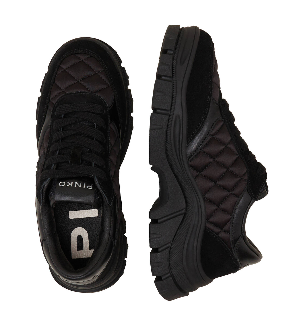 Кожаные кроссовки memphis sneaker suede/pelle vi Pinko - черный(101620 A12L)