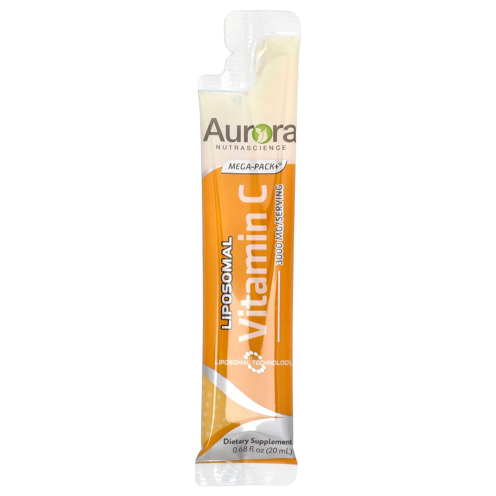 Aurora Nutrascience, Mega-Pack + ®, липосомальный витамин C, 10 пакетиков по 20 мл (0,68 жидк. Унции)