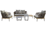 Диван Garda Decor трехместный левосторонний БЭЙЛИ (BAYLEY) уличный серый 220*84*75 см