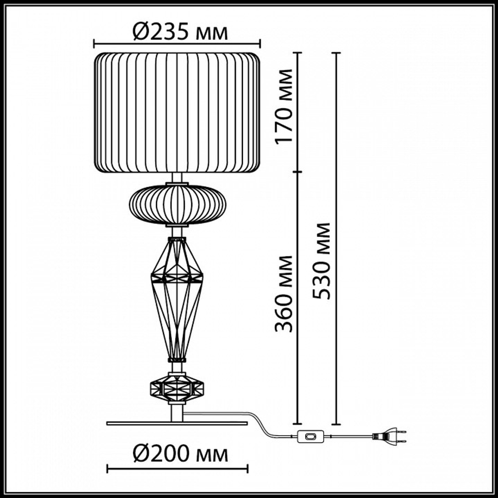 Настольная лампа декоративная Odeon Light Terra 5414/2T