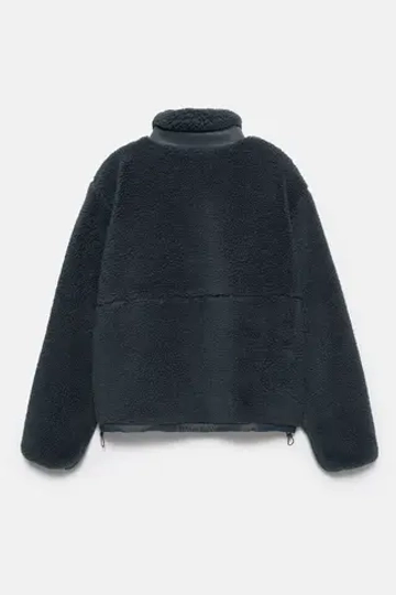 PULL&BEAR Куртка из искусственного меха, синий