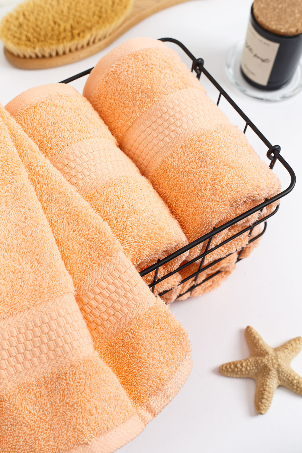 Полотенце махровое, г/к, 40х70, арт. 40-70 BS, 460 гр/м2, цвет: 028-персиковый,