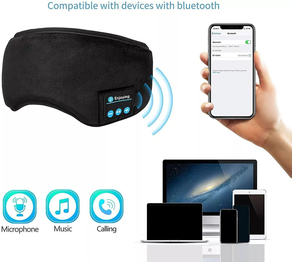 Маска для сна с наушниками Bluetooth