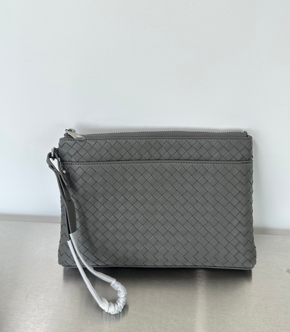 Клатч Bottega Veneta — серый — фото 2