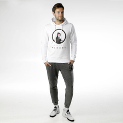 Мужская кофта теннисная Quiet Please Advantage Logo Hoody Men - White, Black