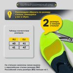 Стельки для кроссовок СПОРТИВНЫЕ КАРКАСНЫЕ, материал PU PRO SPORT, размер RU 40-41 / EU 41-42, с линиями выреза, SHEGRA (ШЕГРА), 700767