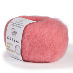 Пряжа Super Kid Mohair, 25г,237м, 47%супер кид мохер,31%мериносовая шерсть, 22% па (цена за 1шт)