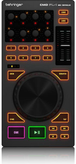 BEHRINGER CMD PL-1 MIDI контроллер в DJ дэки с jog-колесом со встроенным USB хабом на 4 порта, переключателем дэки и регуляторам