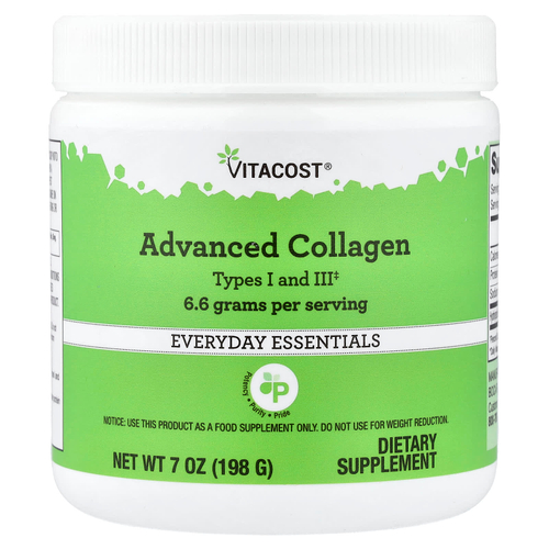 Vitacost, Advanced Collagen Types I and III, 7 oz (198 g)