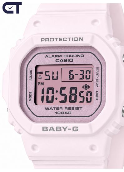 Casio BGD-565SC-4BDR женские часы — розовая ударопрочная модель BABY-G с перламутровым акцентом