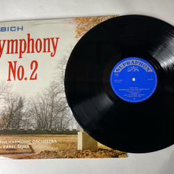 Винтажная виниловая пластинка LP Fibich Зденек Фибих, Czech Philharmonic Orchestra, Conductor Karel Sejna, Симфония Symphony No. 2 (Чехословакия 1962)