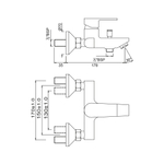 Смеситель для ванны Jaquar Aria ARI-CHR-39119